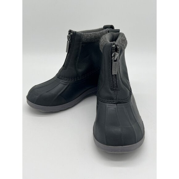 Sperry Other - Sperry Kids Port Zipper Black Rubber Boots Size 13